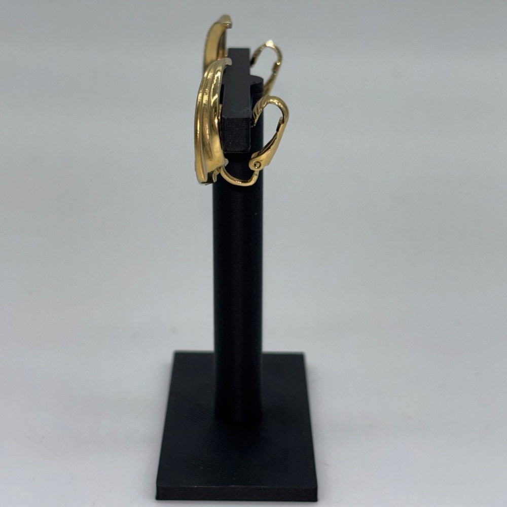 Vintage Gold Tone Diamanté Moon Clip On Earrings - Picture 2 of 4